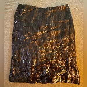 Vintage Kenar Sequin Straight skirt